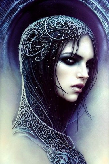 Sinister Portrait of Selene from Underworld in Digital Art