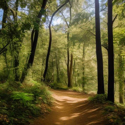 Scenic Hiking Trail with Natural Lighting
