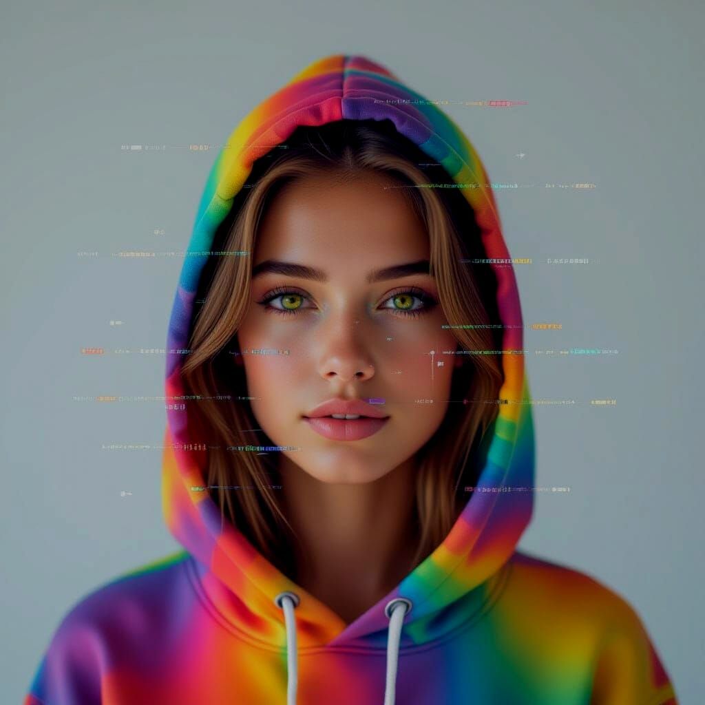 Human in a Rainbow Sweatshirt