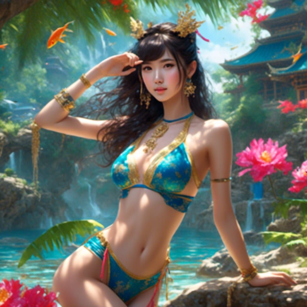 Enhanced Photo of Woman in Bikini