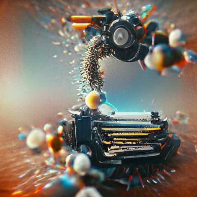 Vintage Typewriter on Wooden Desk