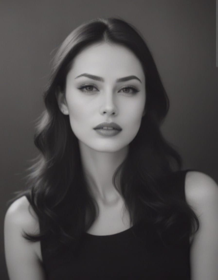 Striking Portrait of a Woman with Sharp Features