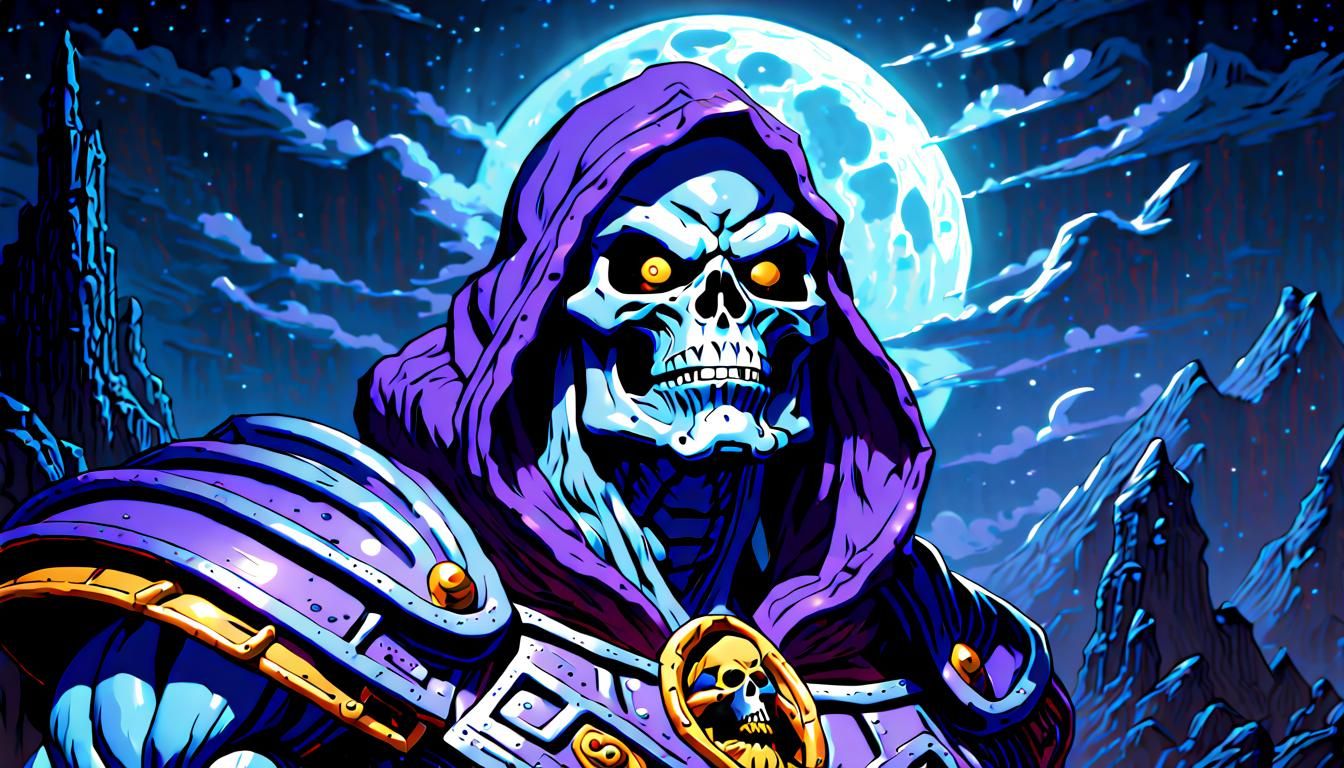 Skeletor Portrait in Photoillustration Style