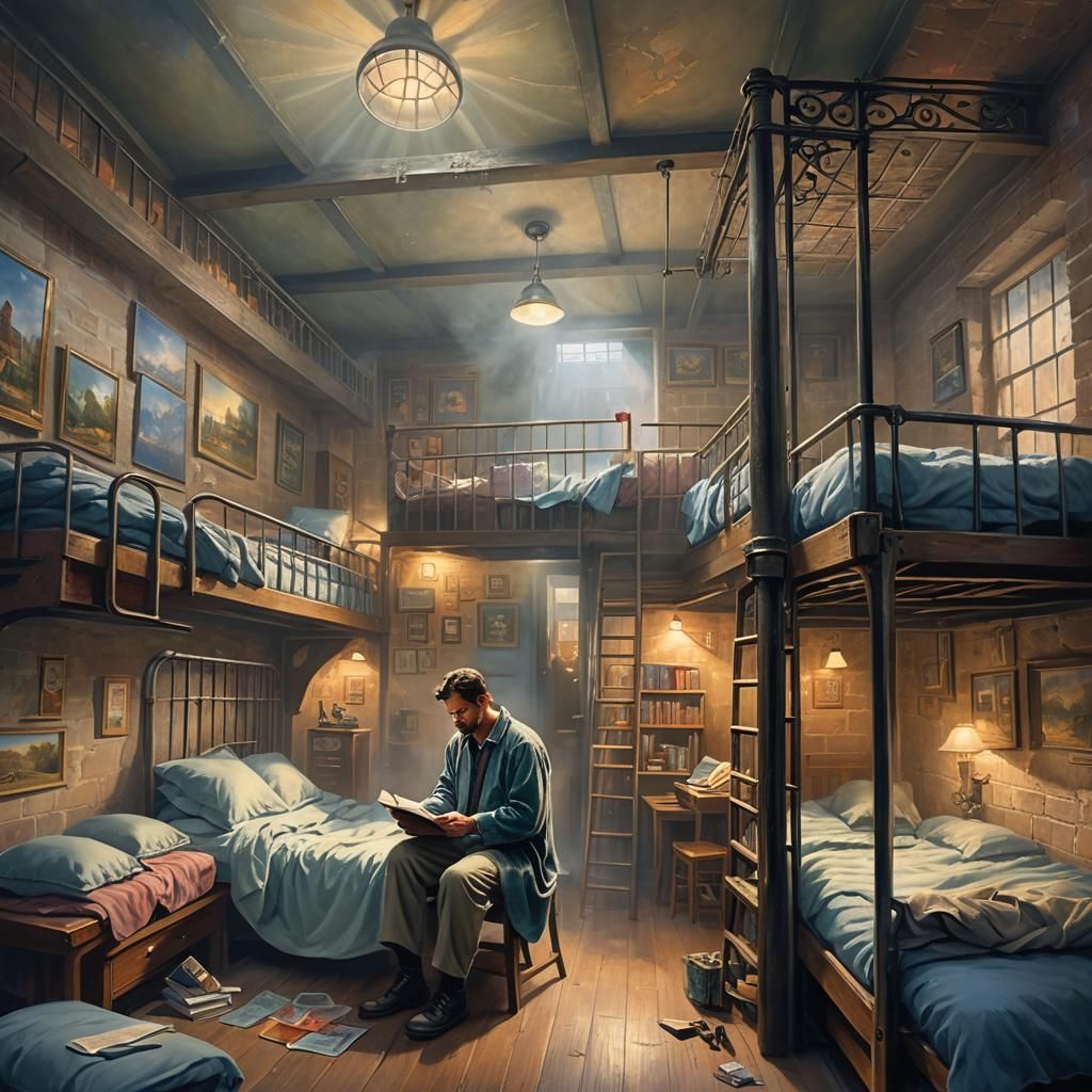 Prisoner's Escapism: A Thomas Kinkade-Inspired Fantasy