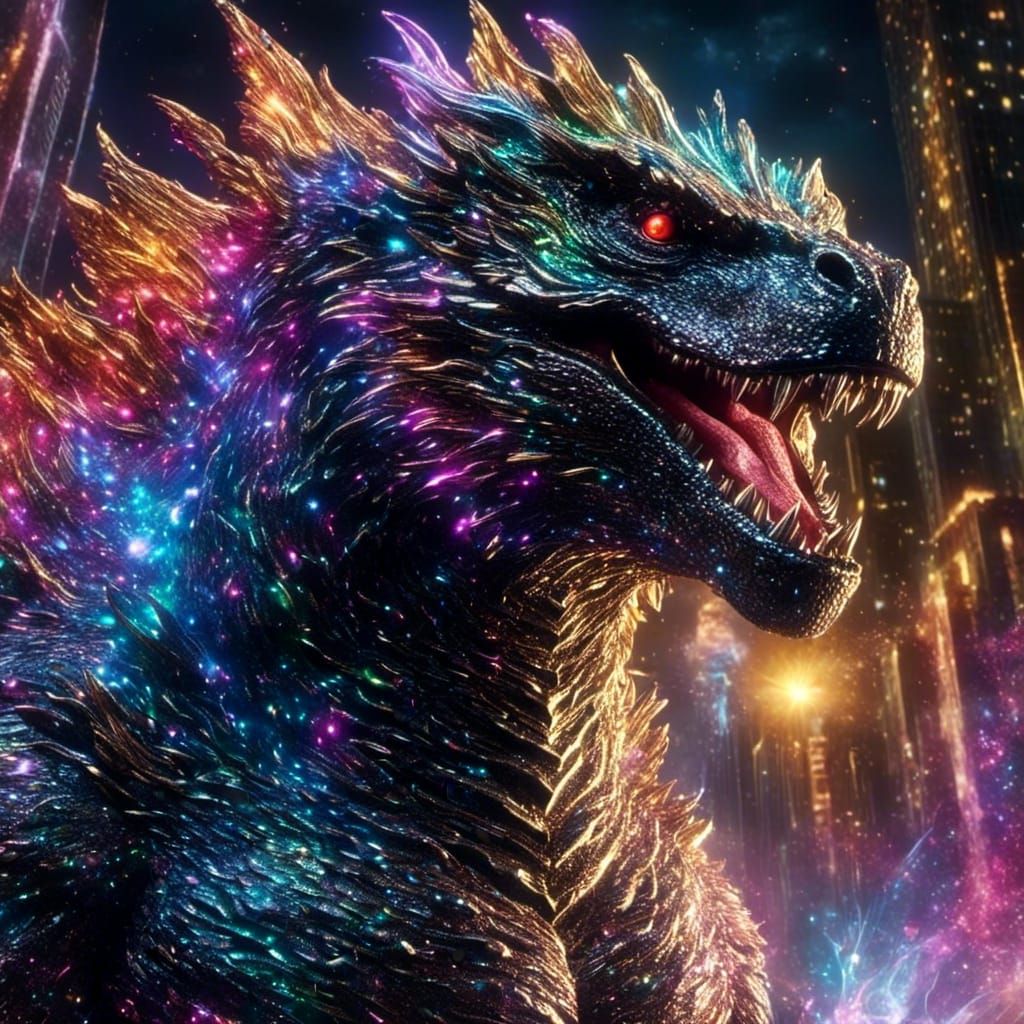Godzilla Image Generated from Simple Prompt
