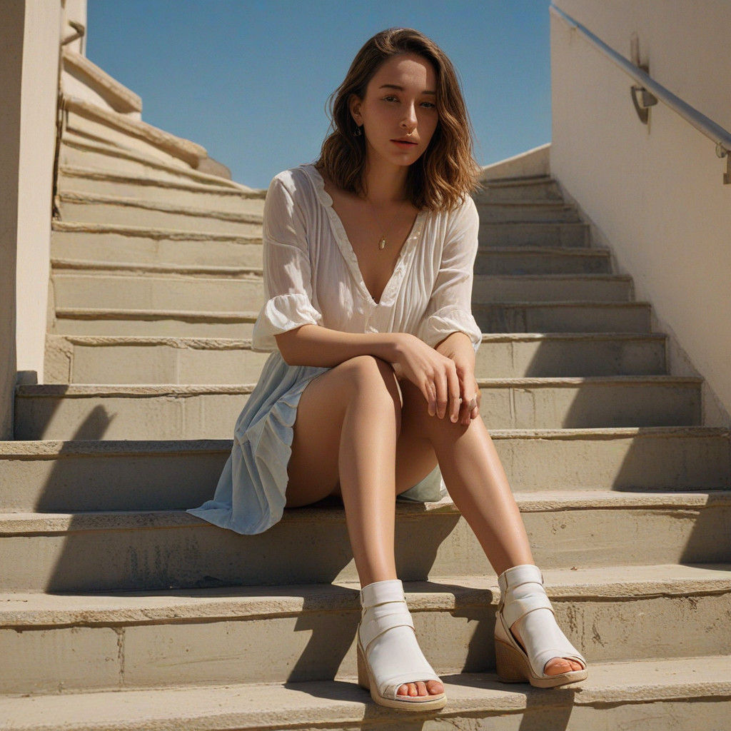 Surreal Portrait of a Young Woman in Soft Focus