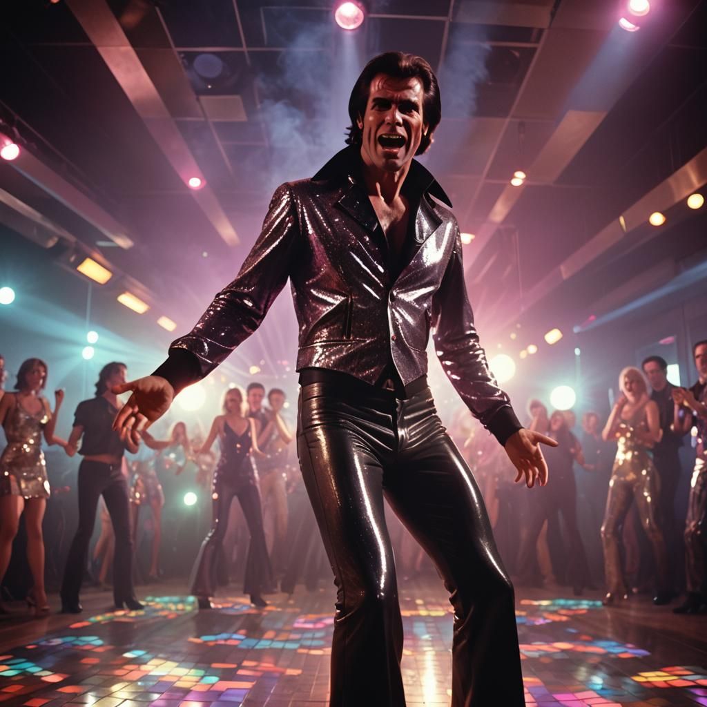 Vampire Disco Masterpiece in Retro-Futuristic Style