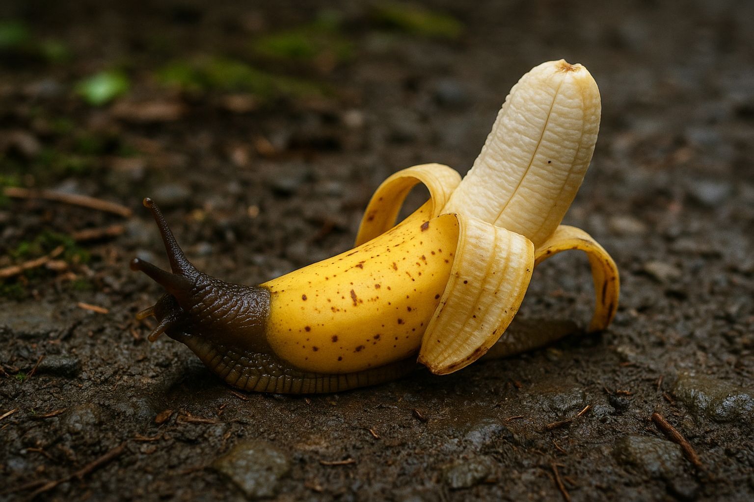 Surreal Banana Slug: A Strange Realistic Creature