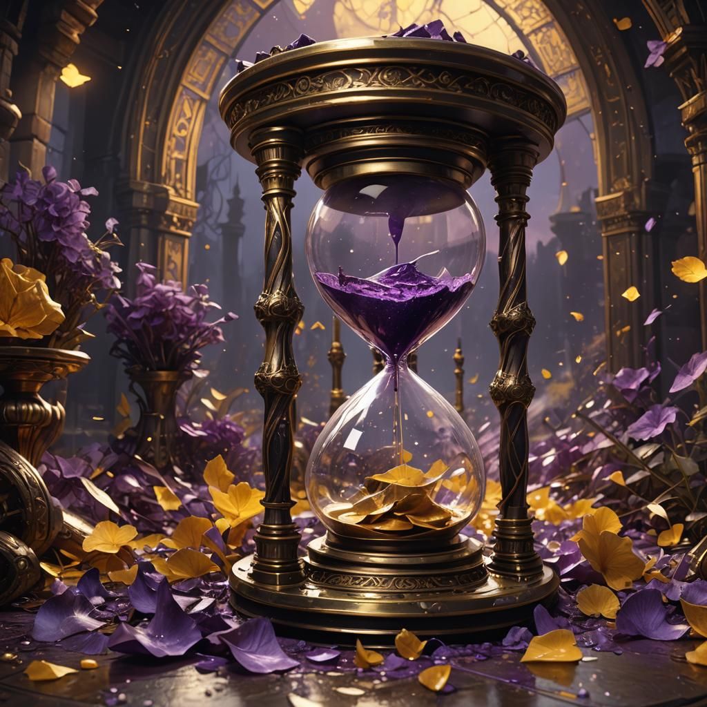Hourglass in Dark Fantasy Style, 8K Resolution