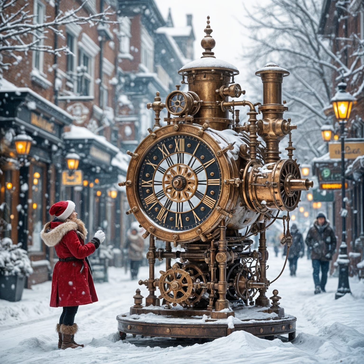 Whimsical Steampunk Snow Mechanism