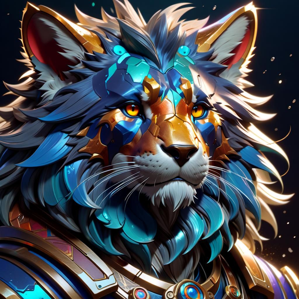 Detailed Furry Portrait in Digital Art Style