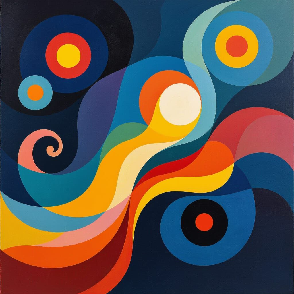 Abstract Optimistic Idea Emerges with Vibrant Colors