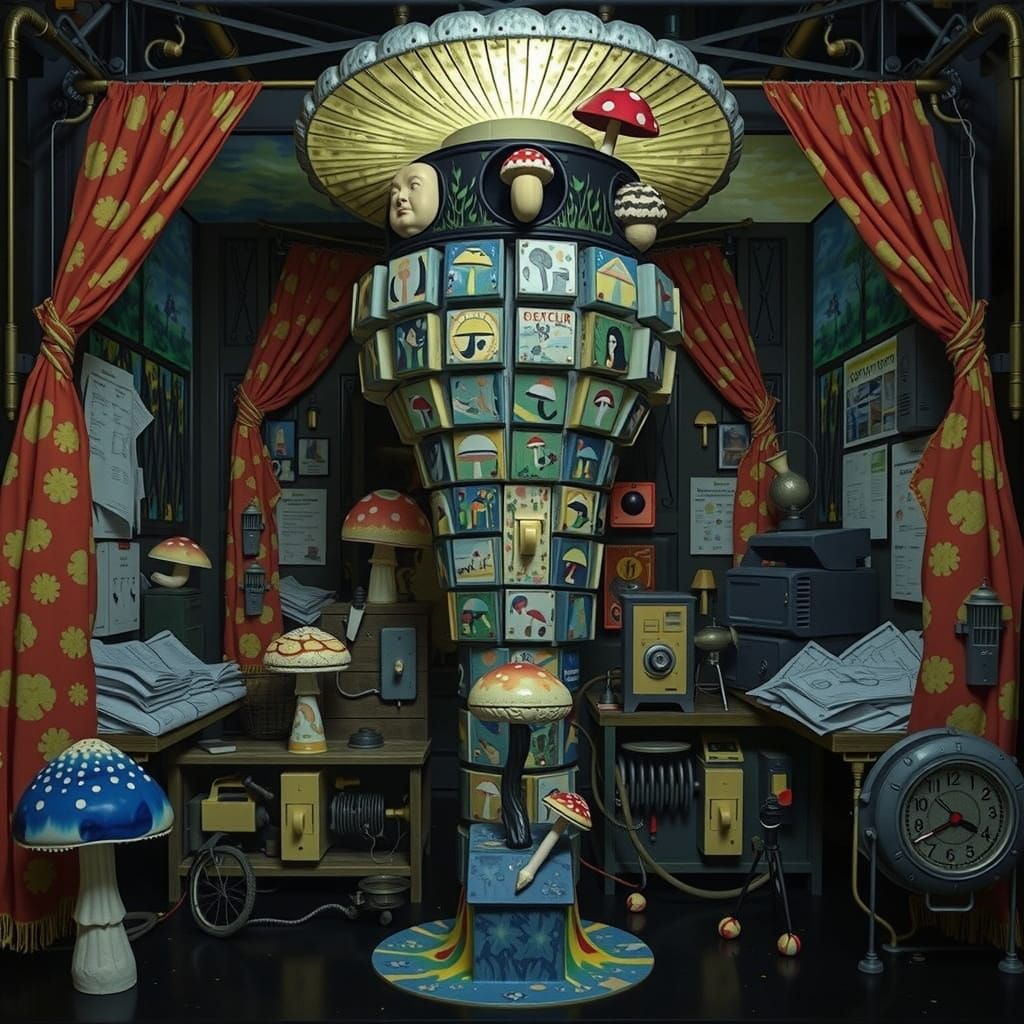 Surreal Mushroom Monument Blends Sculpture and Porcelain Cra...