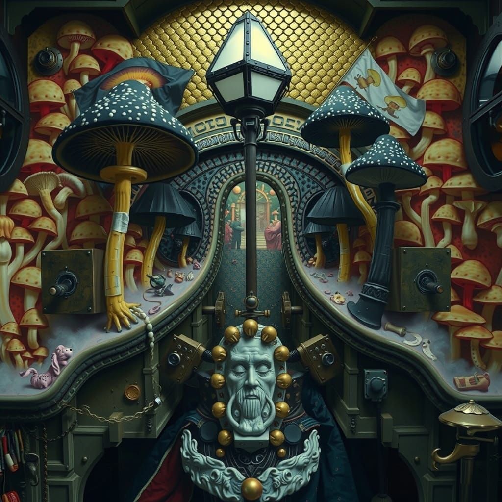 Hermit in a Surreal Chewing Gum Cabin