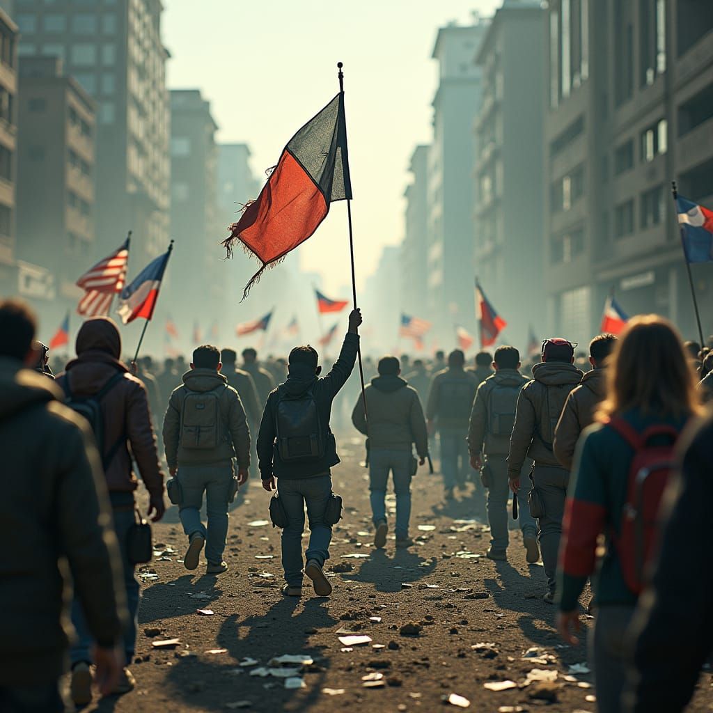 Dystopian Future: Riots in a Desolate World