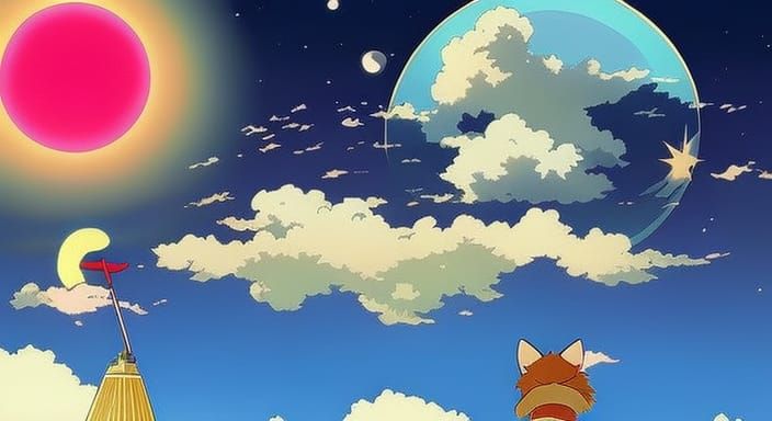 Astronaut Dog's Ghibli-Style Fry Adventure