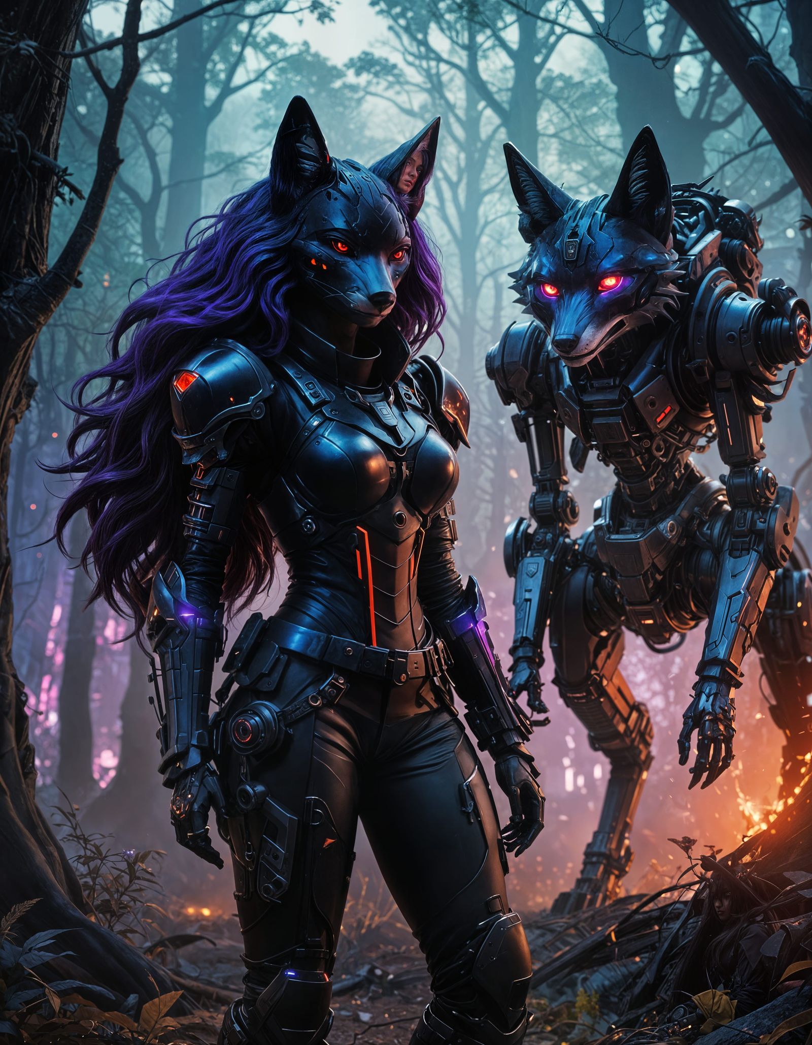 The dark huntress and her partner