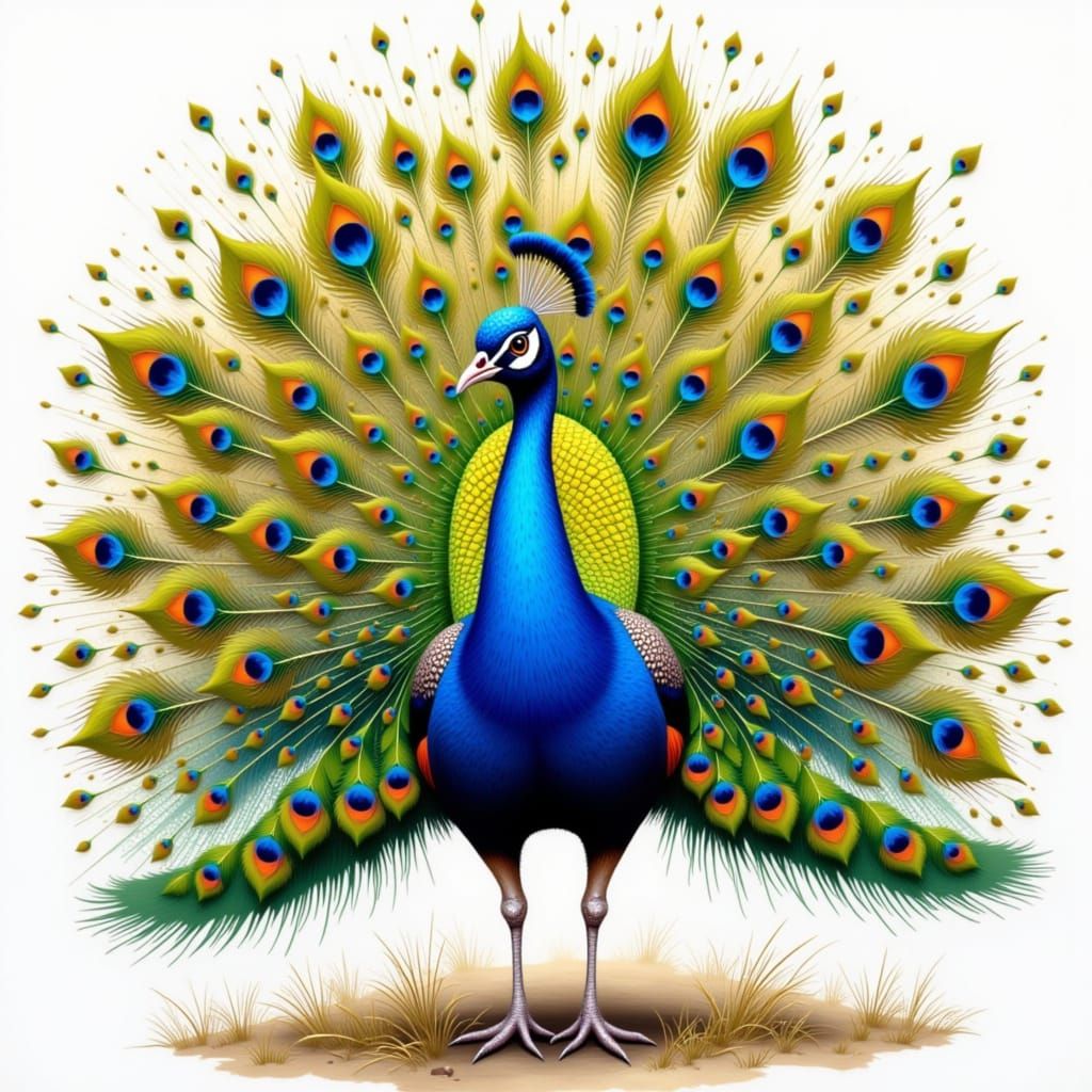 I was impressed by how regal the peacock appeared.