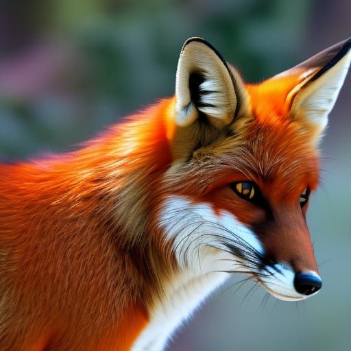 Hyperrealistic Vixen Fox with Dynamic Lighting