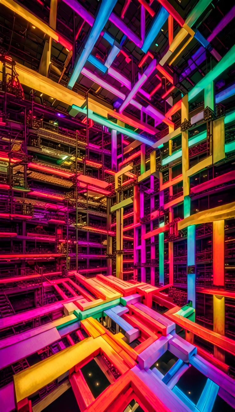 Frightening AI Self-Perception in Psychedelic 3D Art