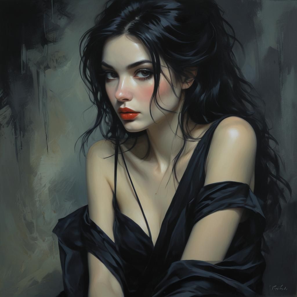 Grimdark Portrait in the Style of Irene Sheri