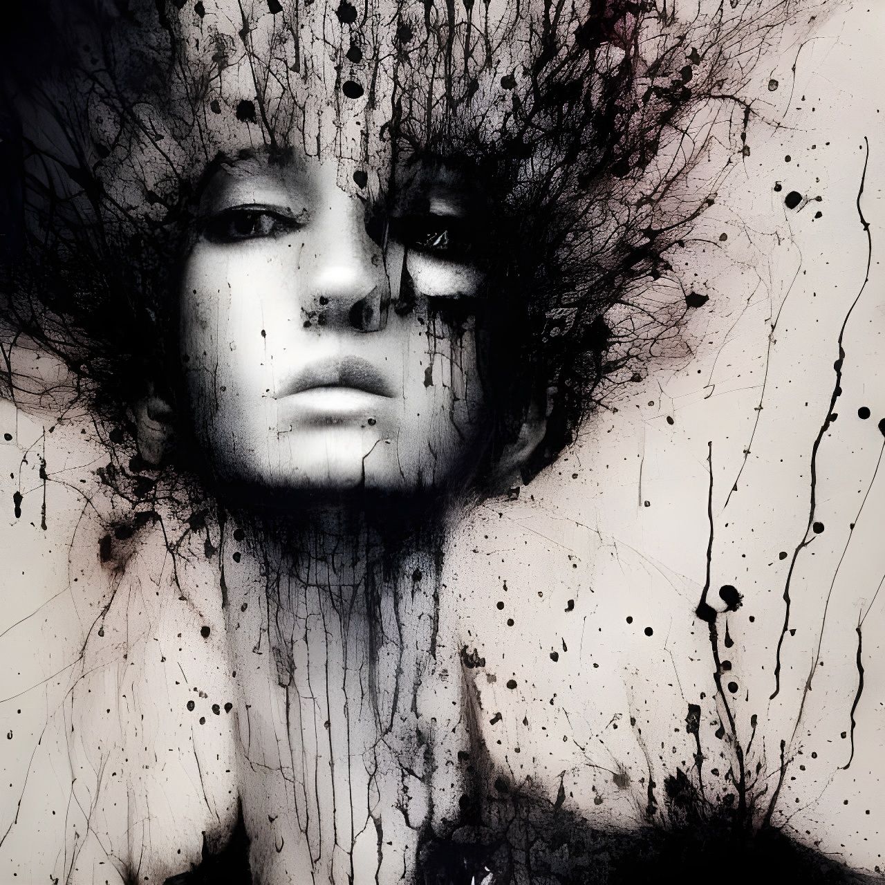 Ethereal Unknown Substance in Moody Holographic Style