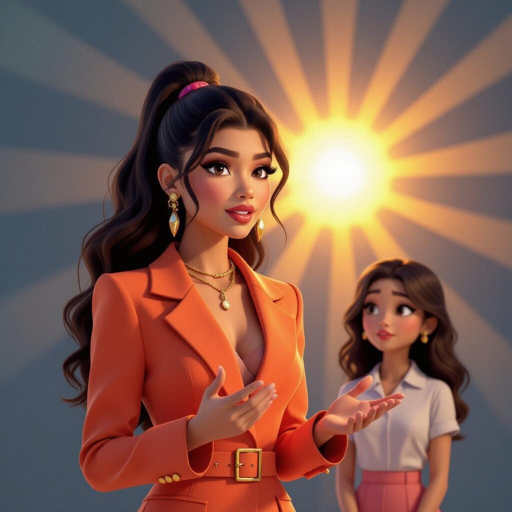Zendaya's Inspiring Journey: A Pixar-esque 3D Art