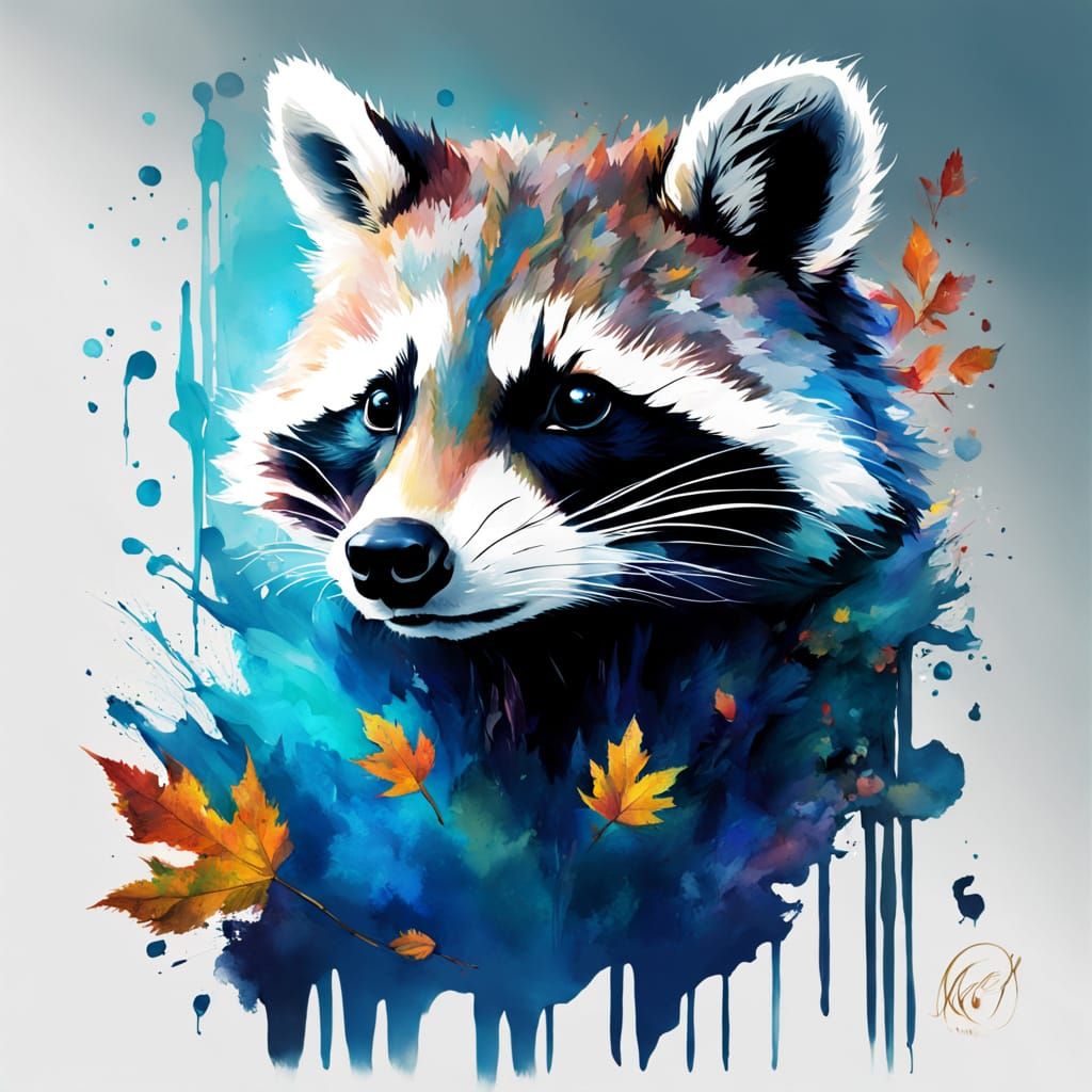 A splash of raccoon