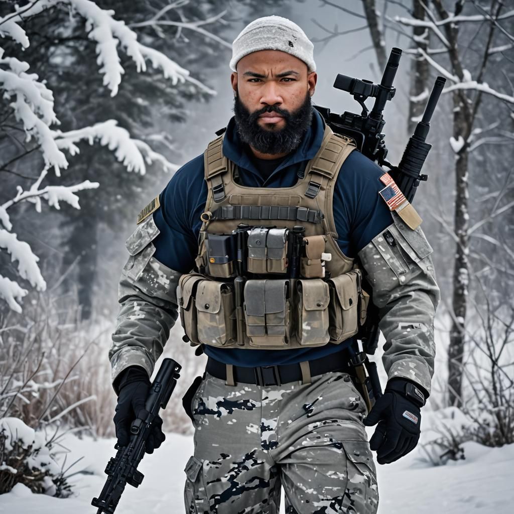 Arctic Combat Engineer with Barrett Rifle