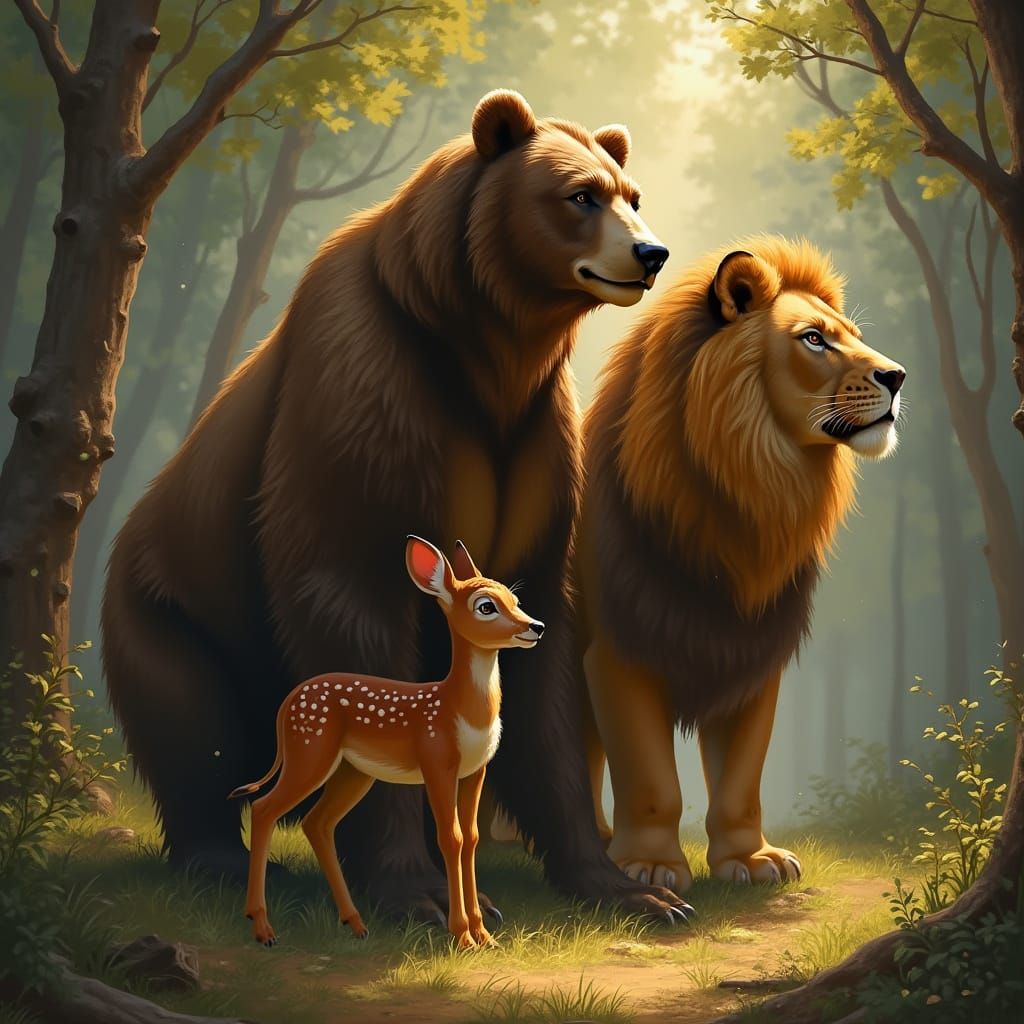 Tranquil Forest Scene in Renaissance Style