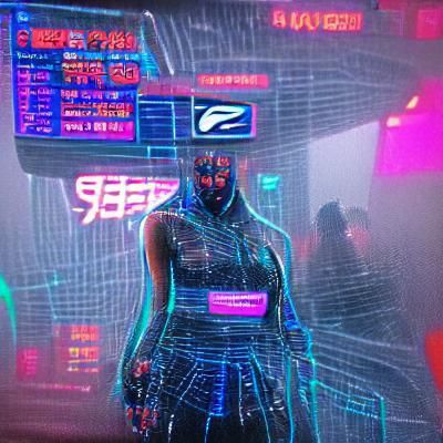 Neon Cityscape in Cyberpunk 2099 Style