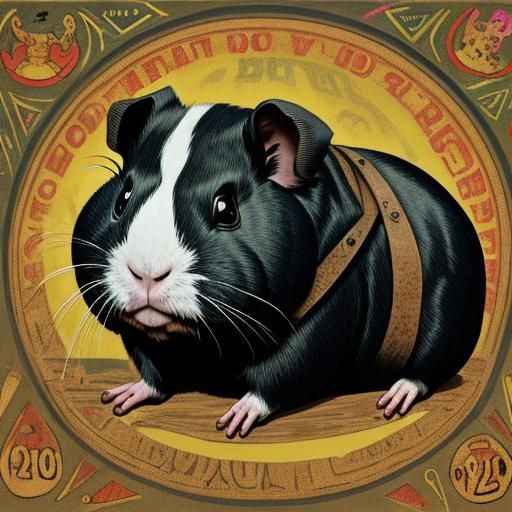 Surreal Guinea Pig Art Inspired by Expressionism