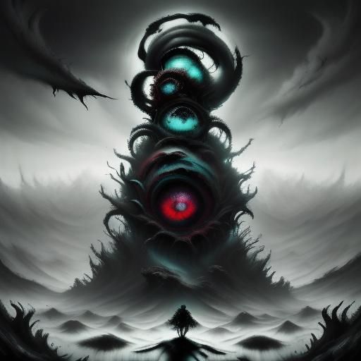 Surreal Macabre: Girl Melts into Darkness