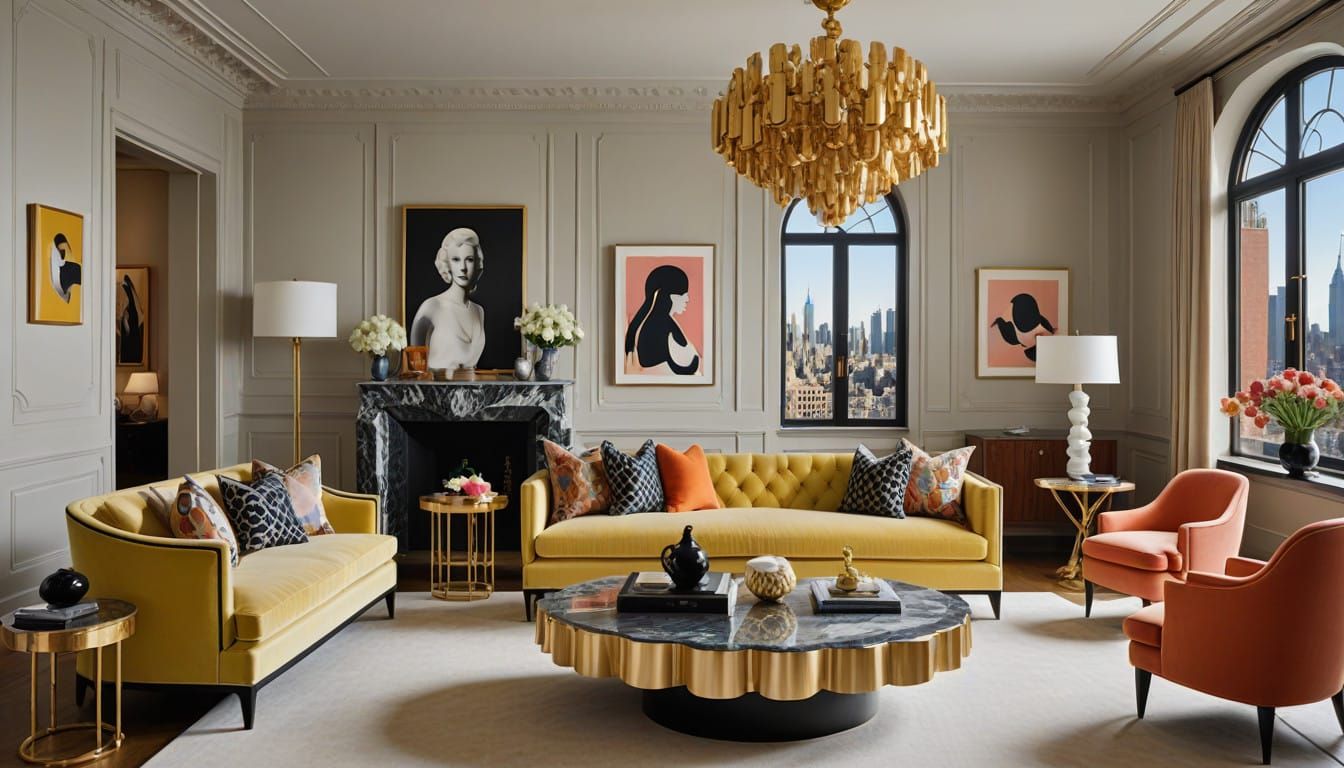 Luxurious Manhattan Penthouse in Opulent Maximalist Style