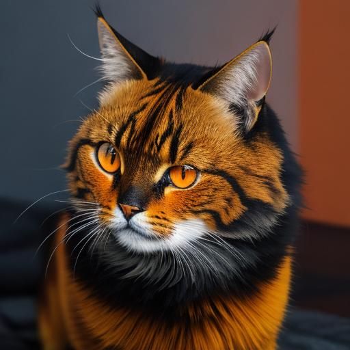 Striking Orange Eyes Close-Up