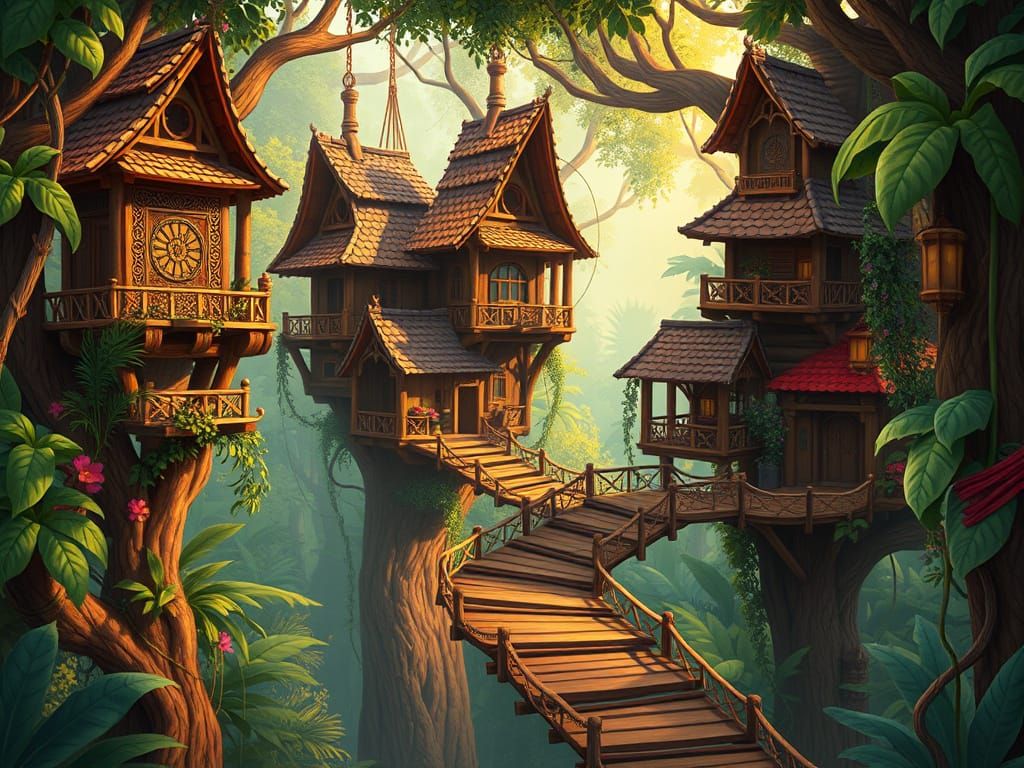 A village of tree hoses