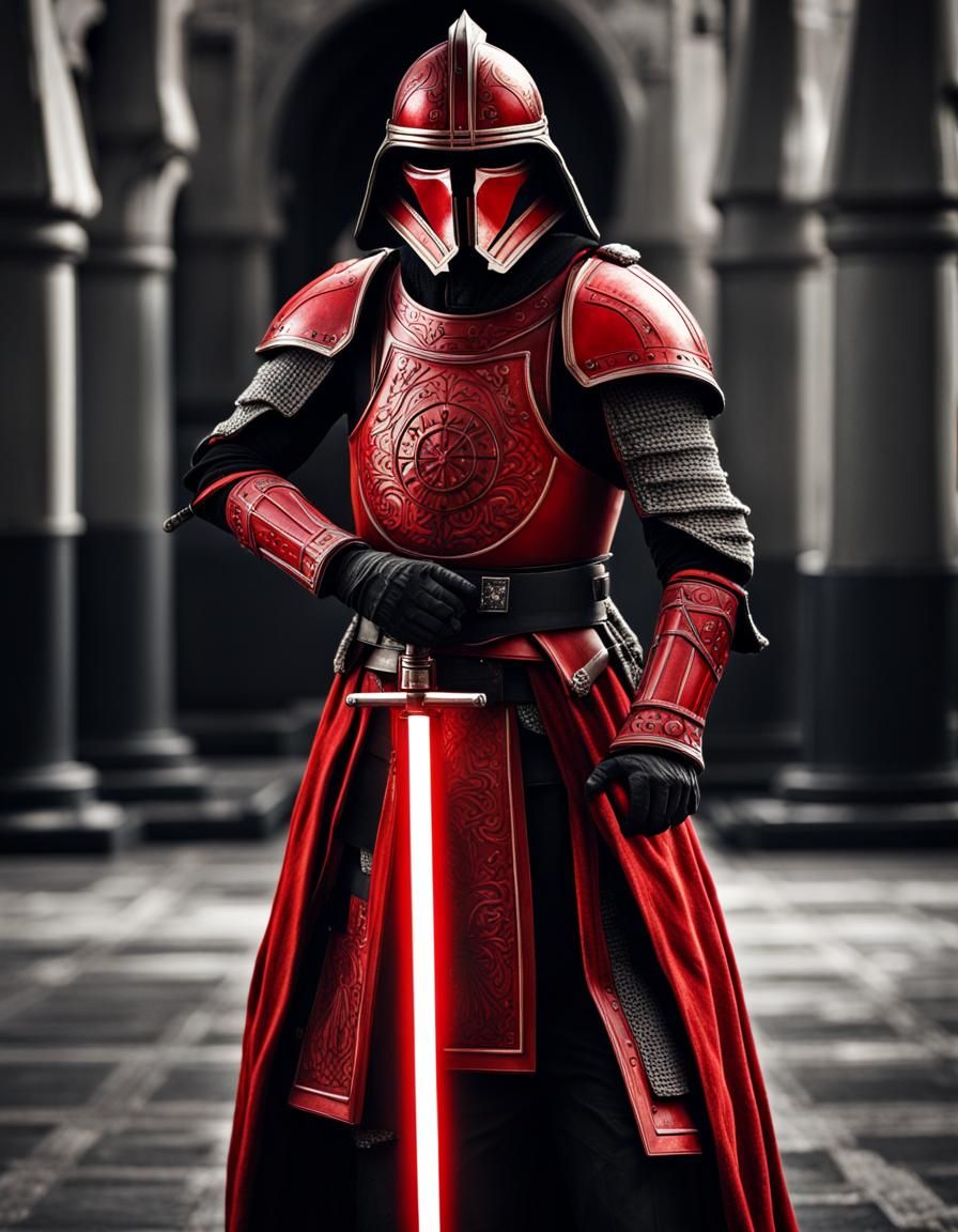 Conquistador in Sith Armor with Lightsaber