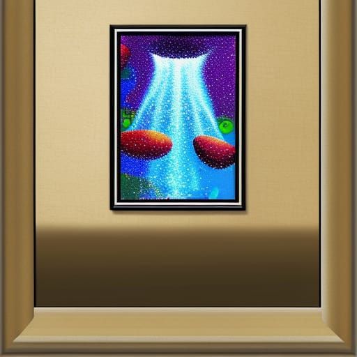 Abstract Water Flowing Diamond Painting in Frame