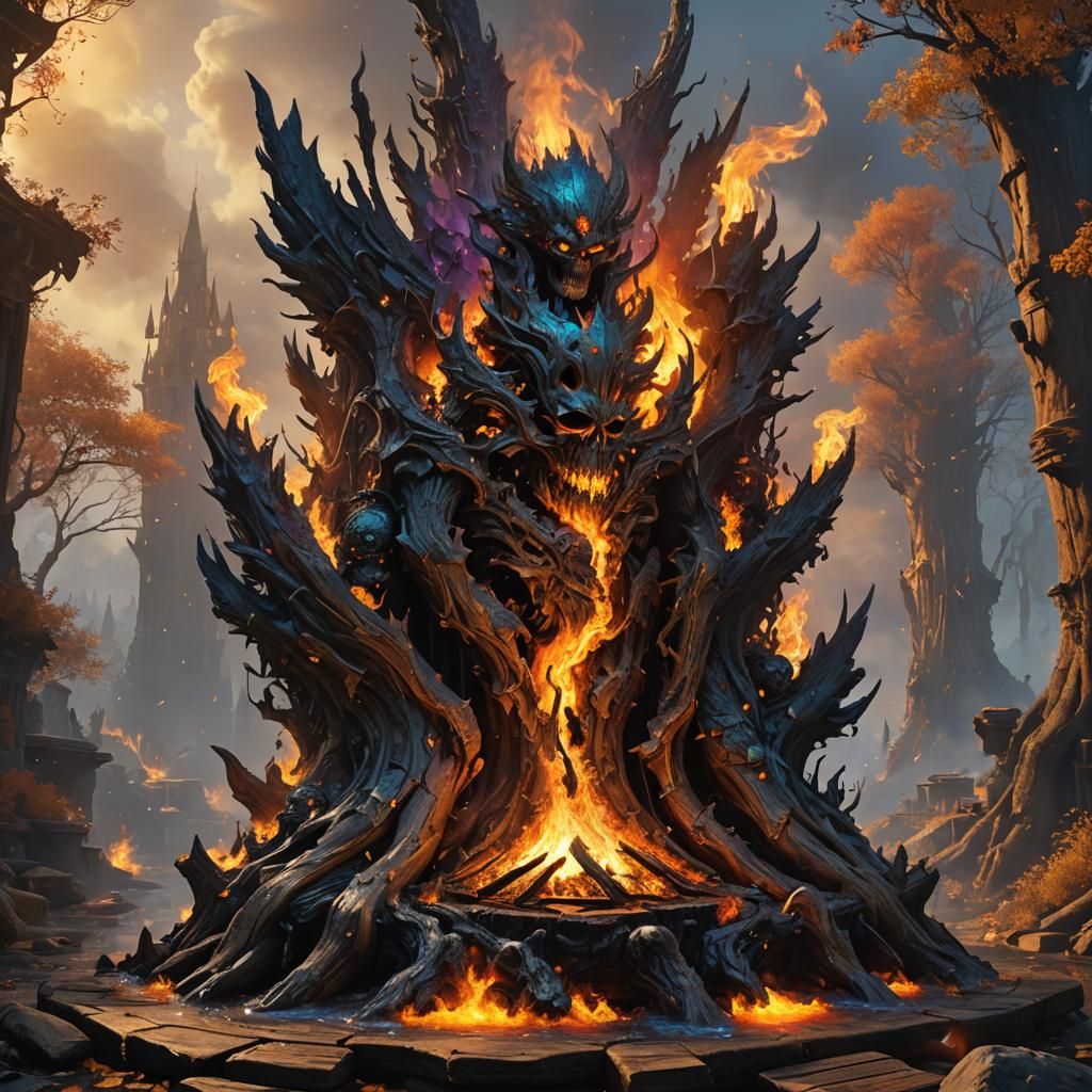 Death Angel Over Giant Burning Book