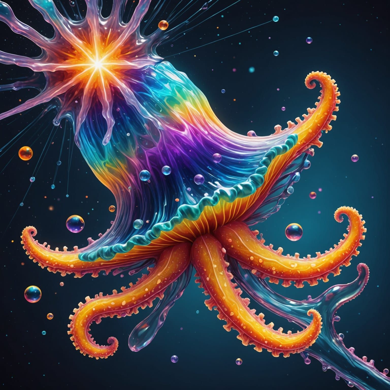 Jelly Starfish Creates Explosive Eruption