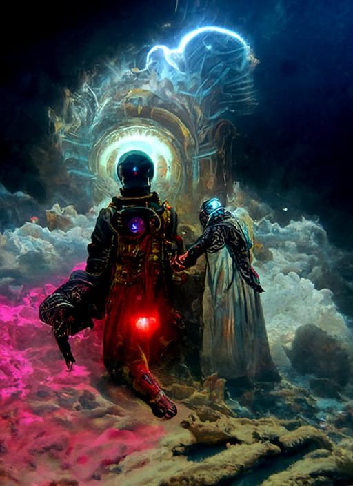 Cosmic Horror in Steampunk Synthwave Style