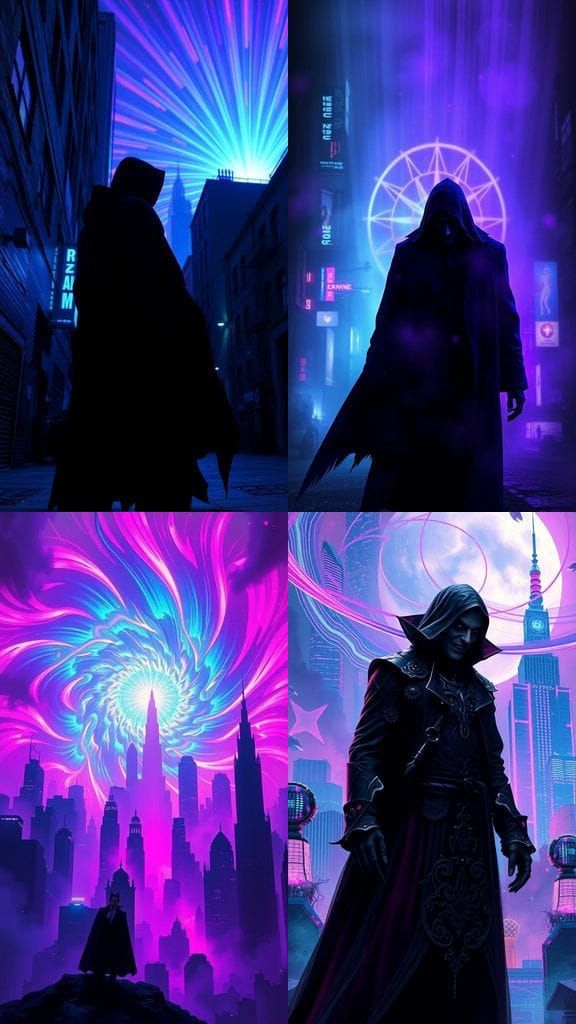 Vibrant Prismatic Waves of Mystical Sci-Fi in Ultra Violet