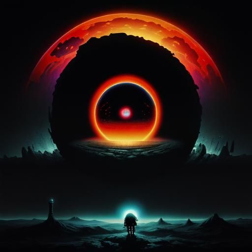 Eldritch Black Hole in Cyberpunk Style, Thermal Imaging