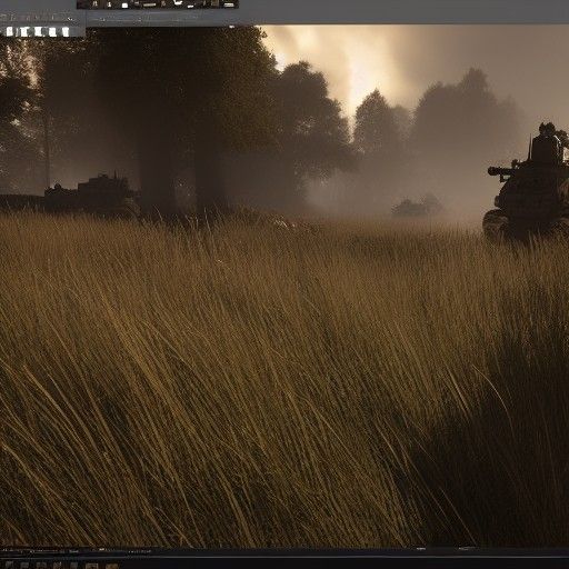 Epic Battlefield Scene with 3D Shading