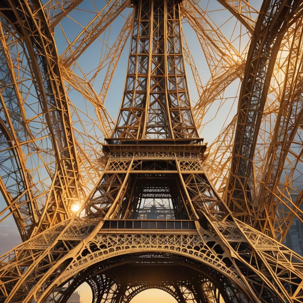 Eiffel Tower as Bauhaus String Art