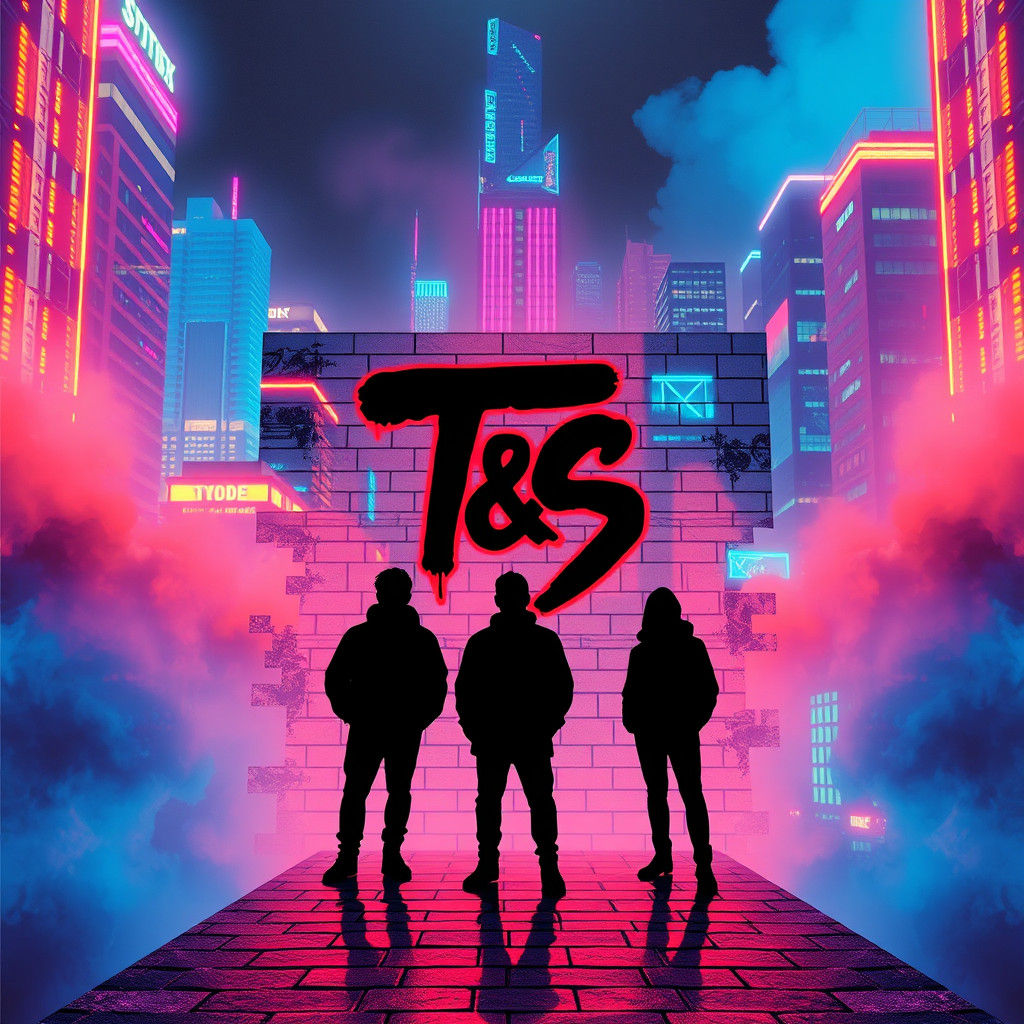 Atlanta Band Flyer in Dystopian Cityscape