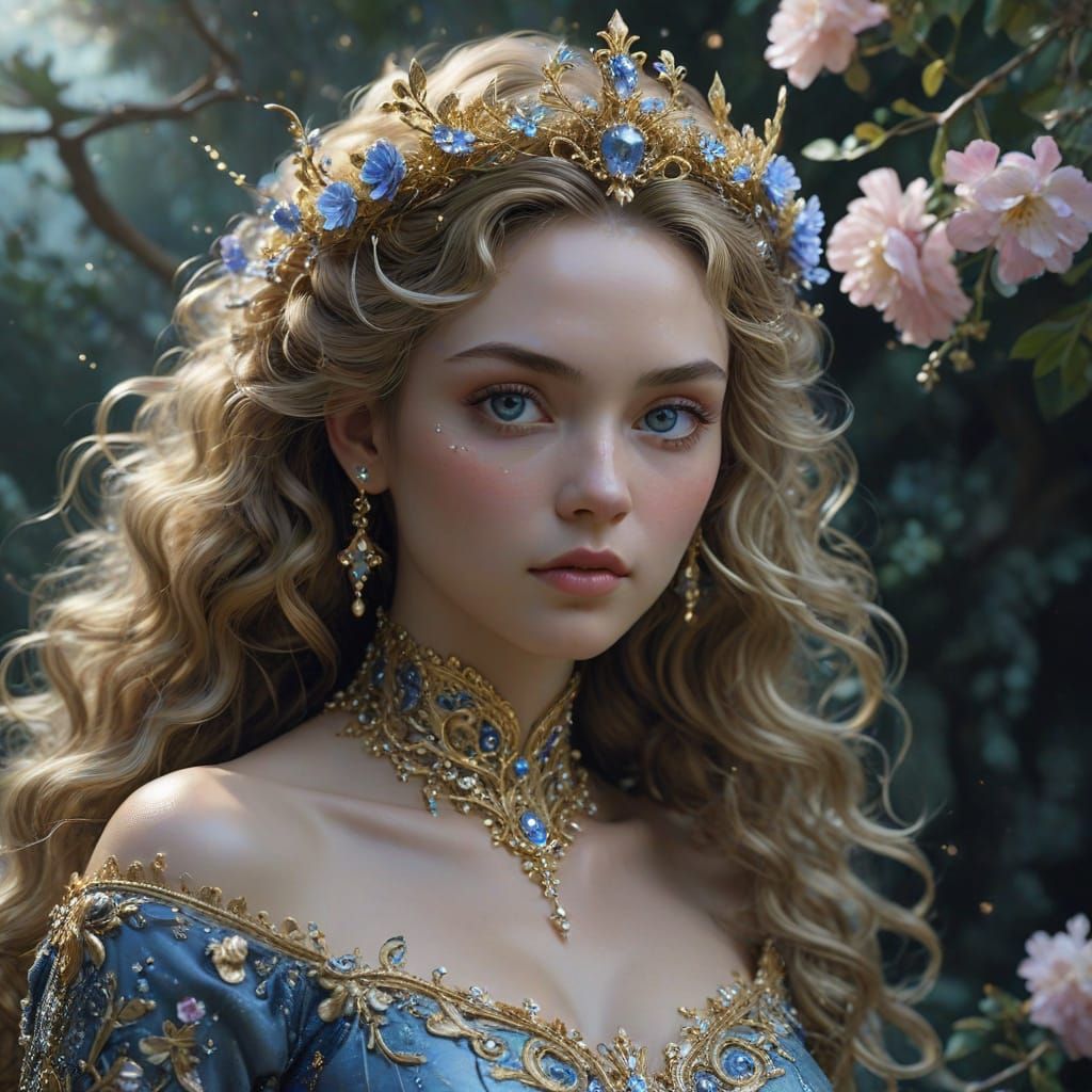 Ethereal Beauty in Rococo Splendor