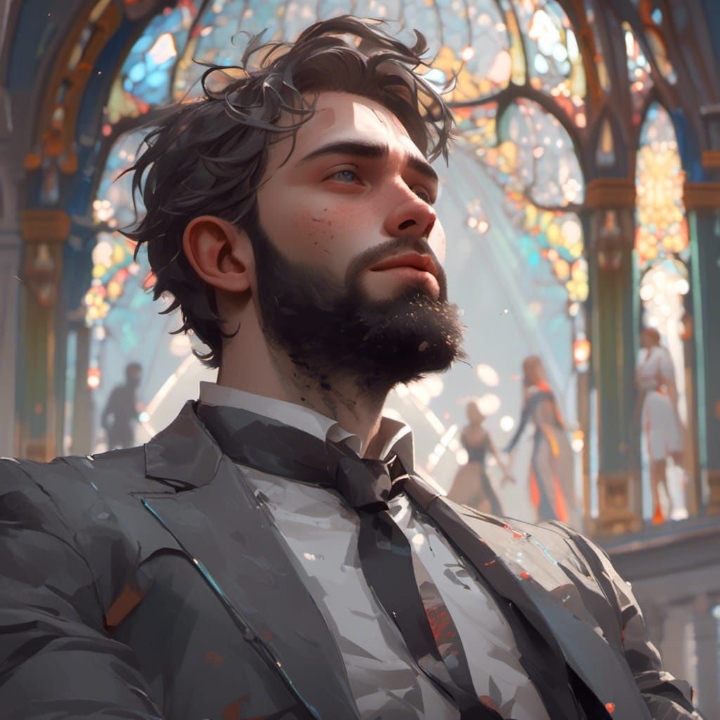 Young Man in Wheelchair: Hyperdetailed Portrait