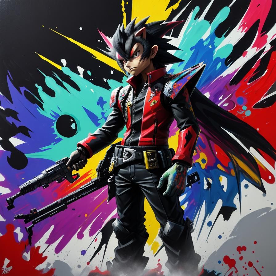 Shadow the Hedgehog: Graffiti Style Street Art