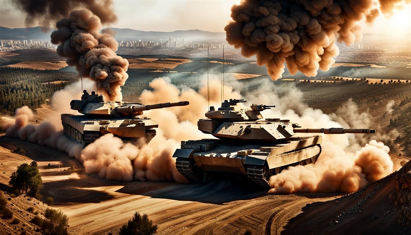 Israeli Merkava Tanks Cross Into Lebanon: Aerial View